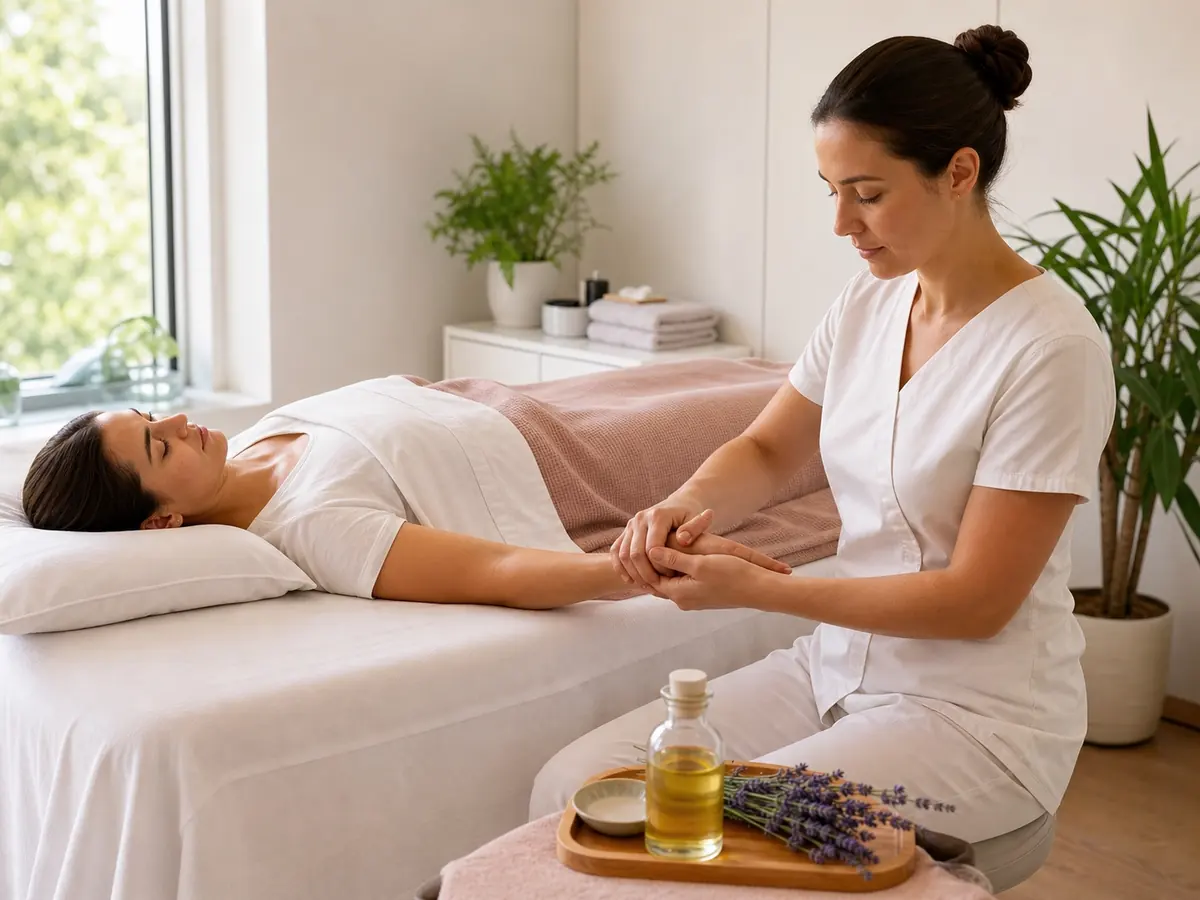 Pokojná aromaterapeutická masáž s prírodným olejom