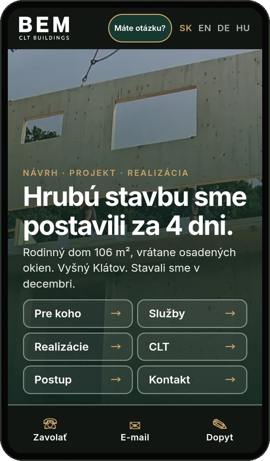 Mobilná verzia webu bemclt.sk