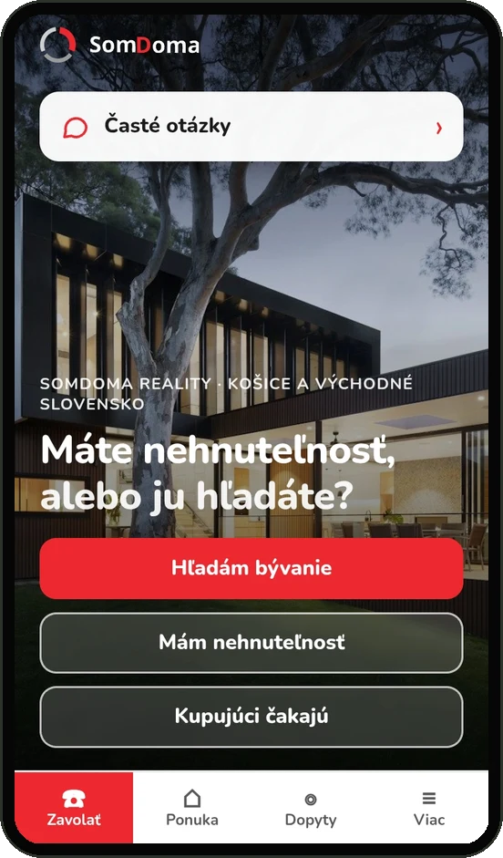 Mobilná verzia webu somdoma.sk
